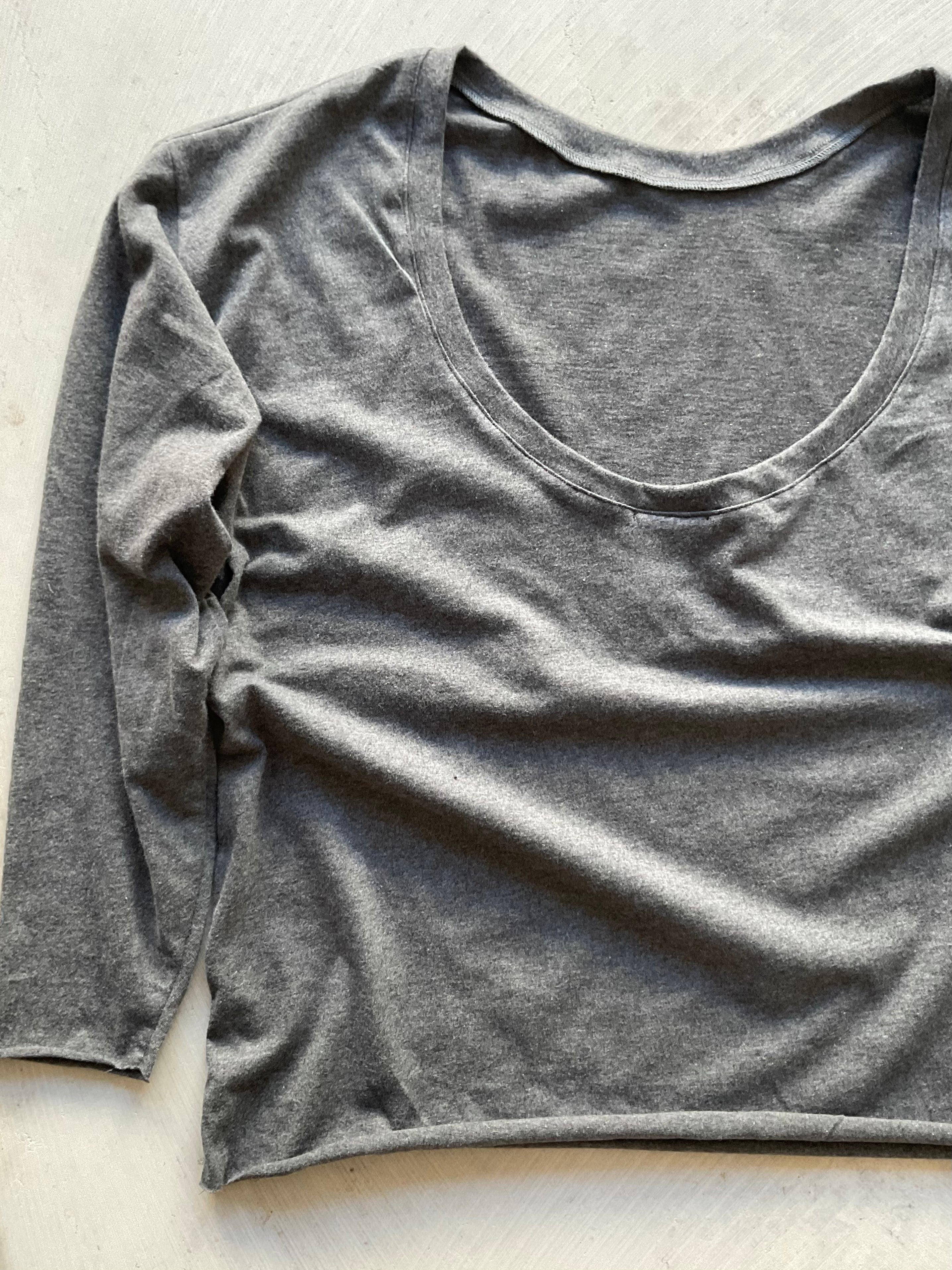 Bella Top — Open Back (Brushed Cotton) grey