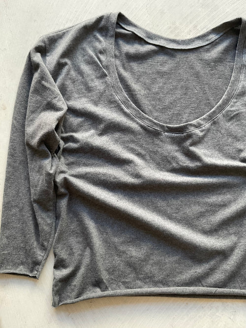 Bella Top — Open Back (Brushed Cotton) grey