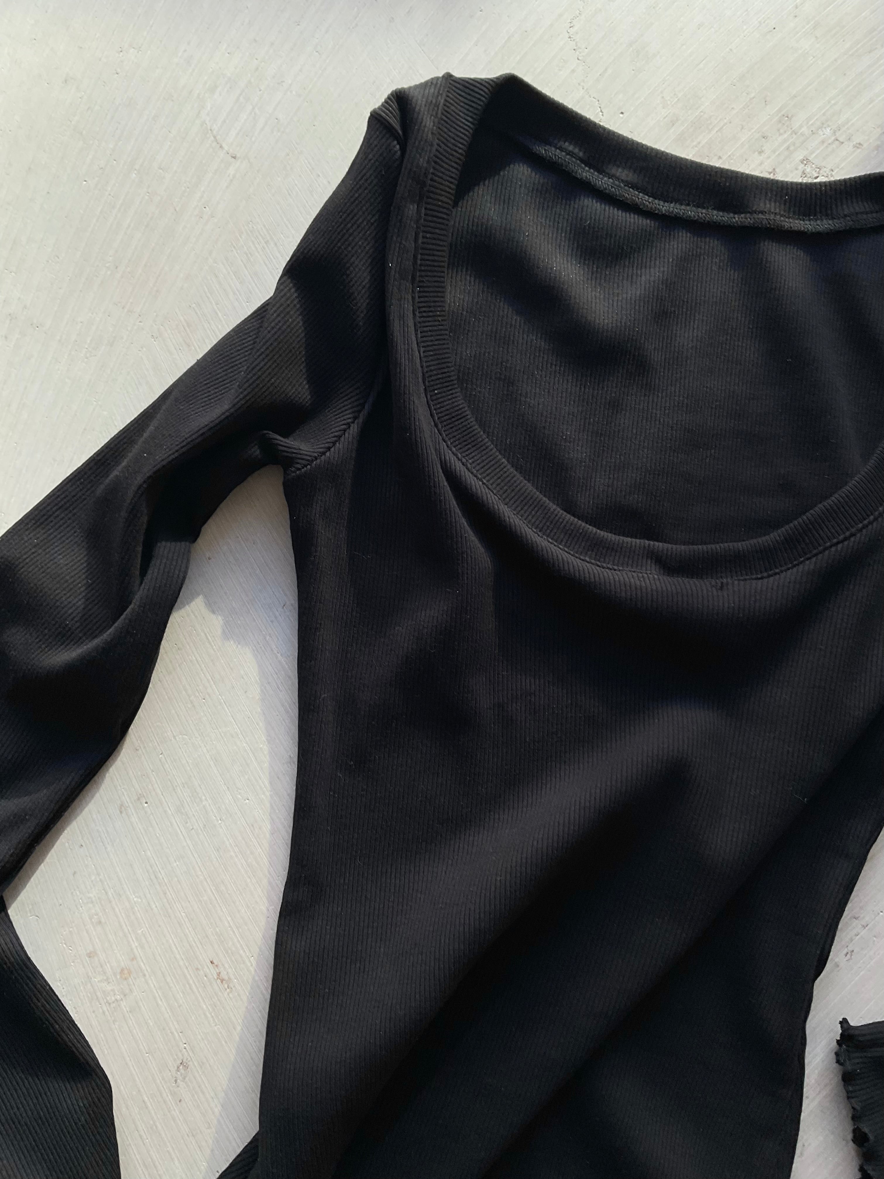 Pia Top — Open Back Black
