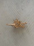 Sculptural Metal Hair Clip – Gold