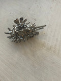 Sculptural Metal Hair Clip – Silver