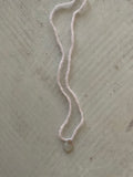 Stone Heart Mohair Necklace Pink