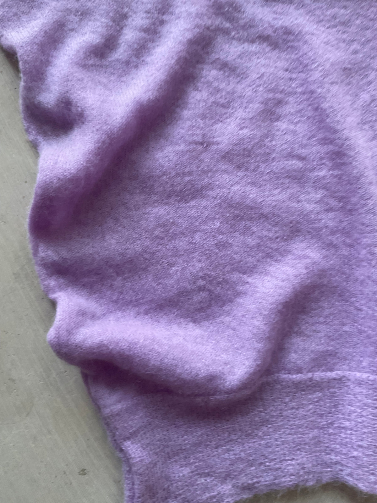 Luna — Baby Alpaca Suri Sleeveless Knit Top Jade Green -Lilac