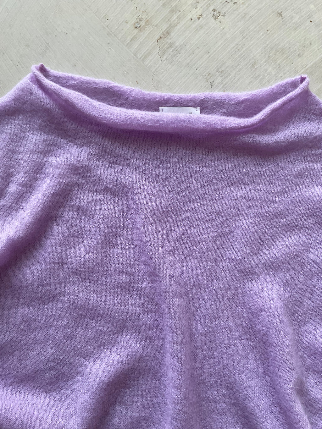 Luna — Baby Alpaca Suri Sleeveless Knit Top Jade Green -Lilac
