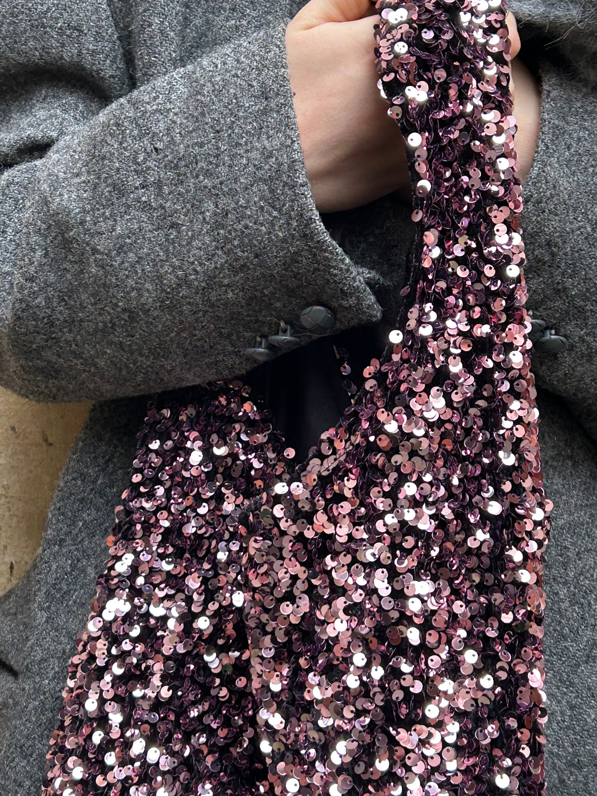 Moonlight Hobo Bag pink champagne