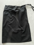 Lotta Cotton Midi Skirt –/ black