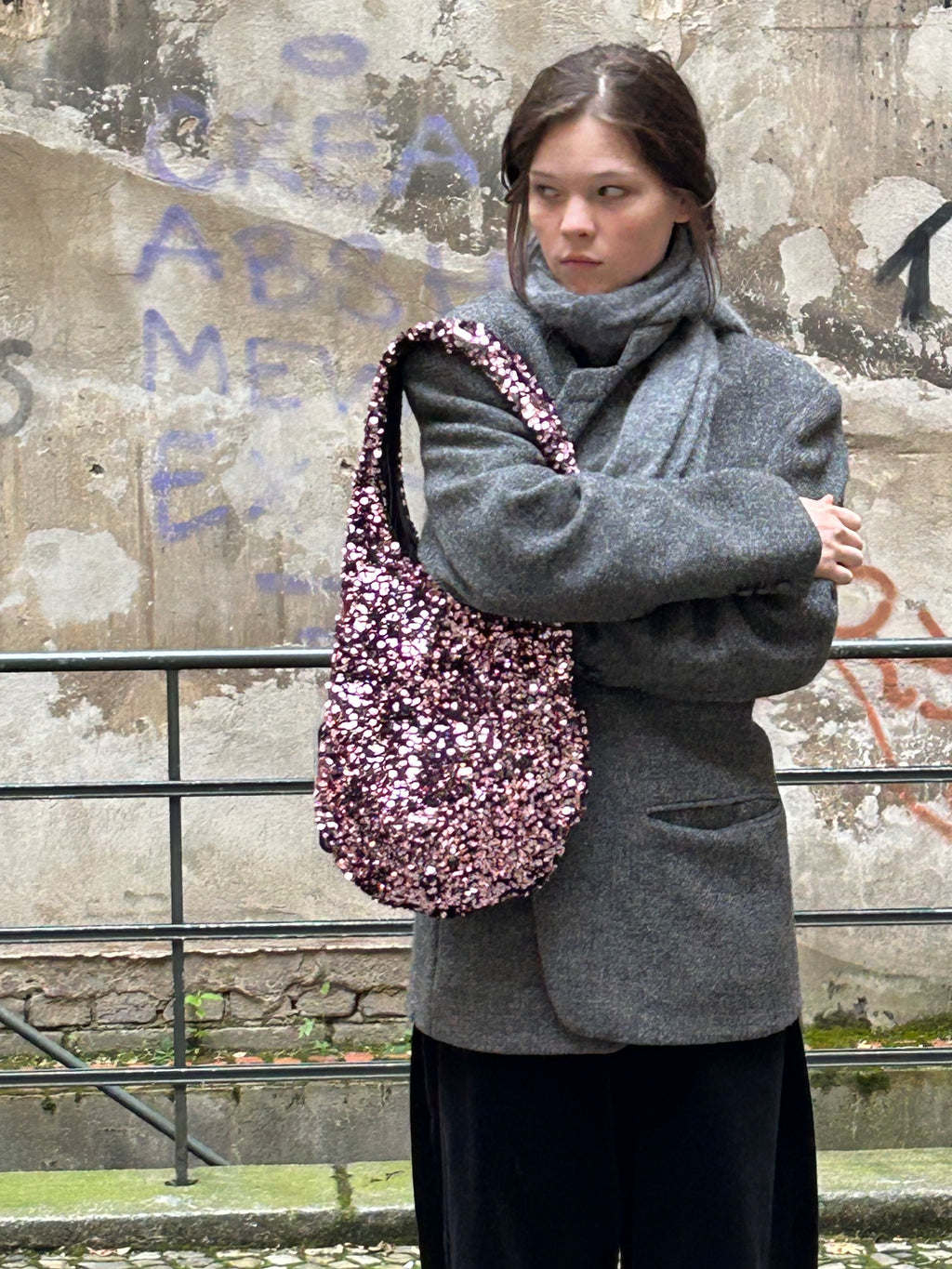Moonlight Hobo Bag pink champagne