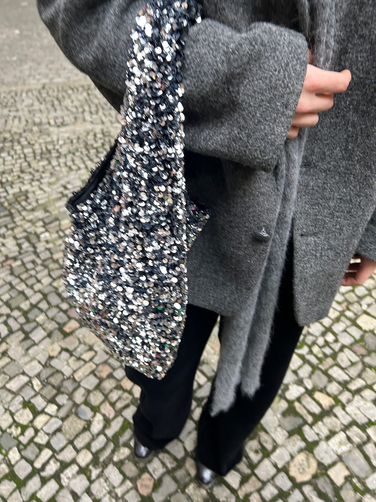 Moonlight Hobo Black Silver