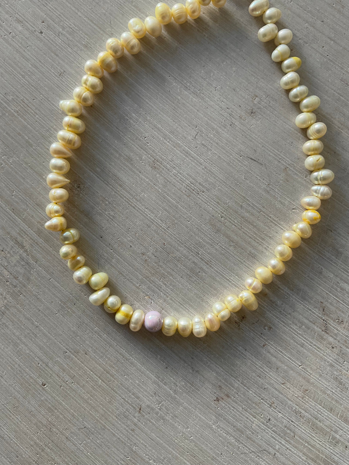Freshwater Pearl & Pink glass Necklace – One of a Kind
