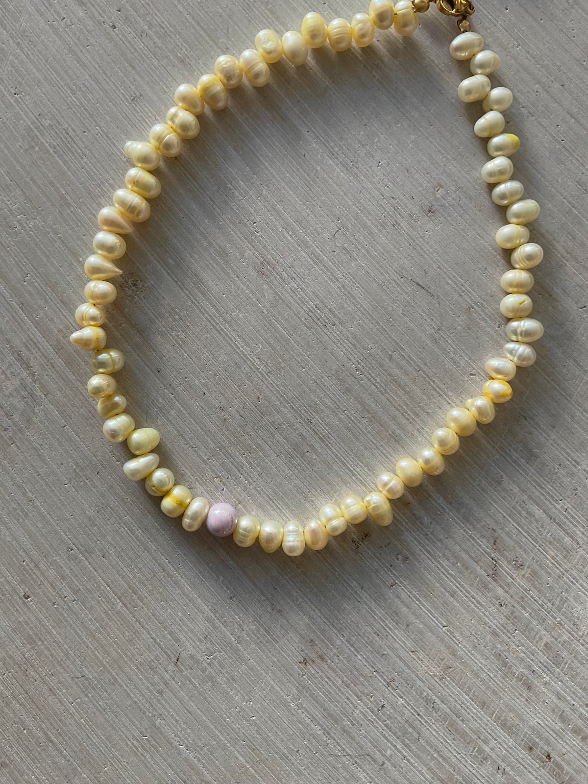 Freshwater Pearl & Pink glass Necklace – One of a Kind