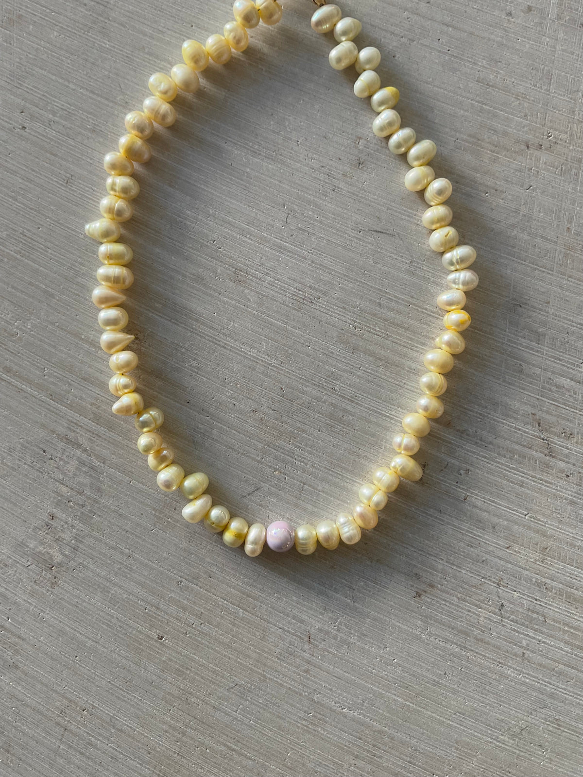 Freshwater Pearl & Pink glass Necklace – One of a Kind
