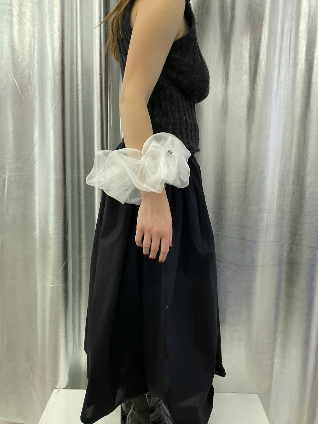 Big White Organza Scrunchie – Handmade in Berlin