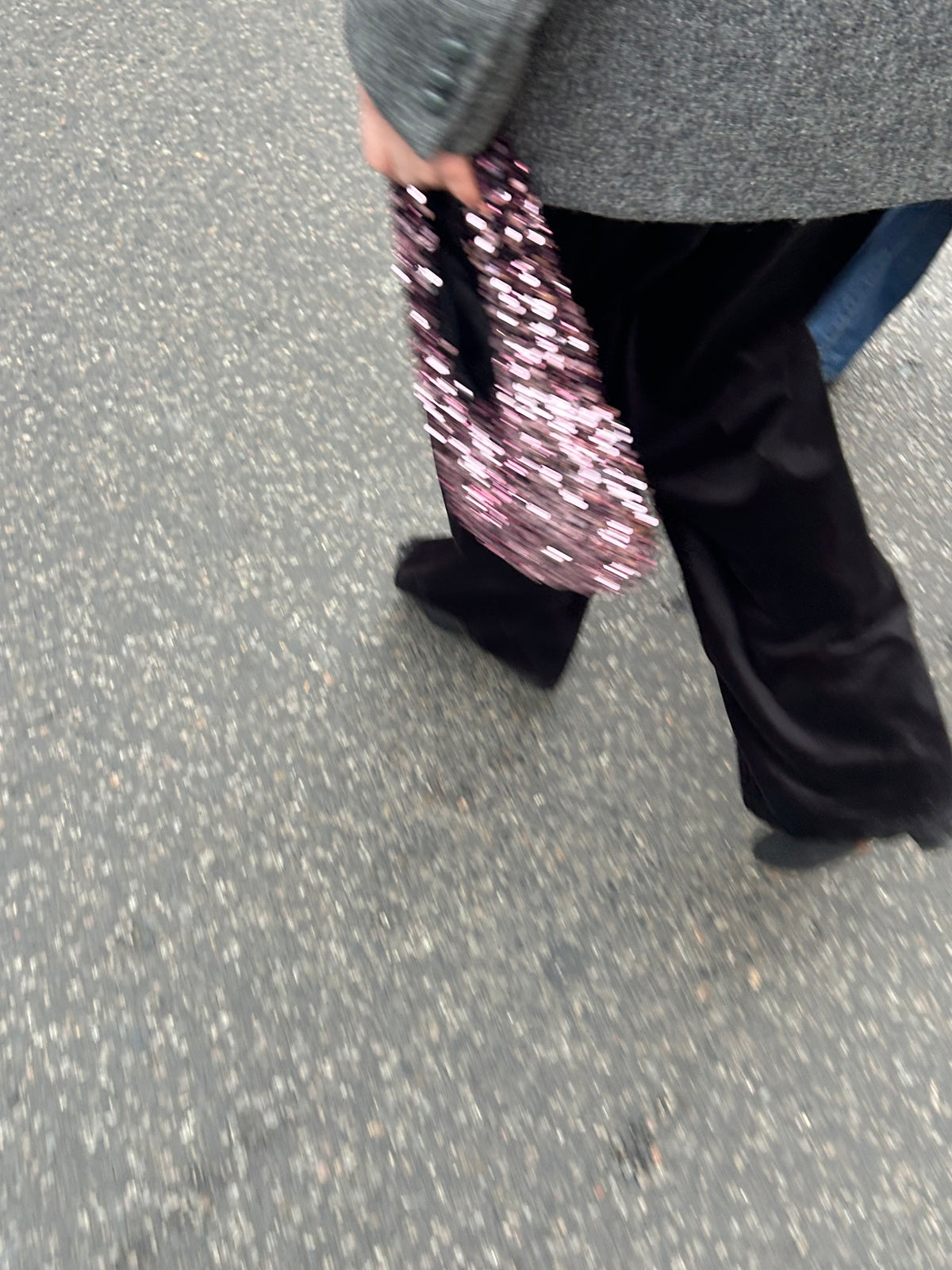 Mini Moonlight Hobo – Champagne Pink Sequin Handbag