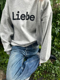 Liebe sweatshirt Pullover grey