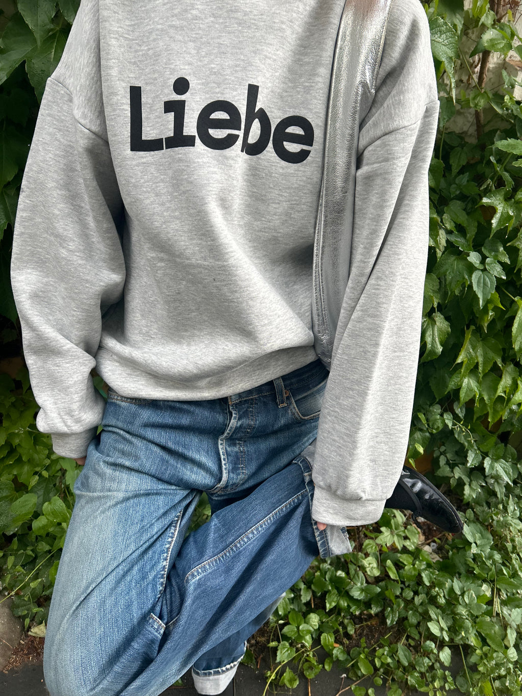 Liebe sweatshirt Pullover grey