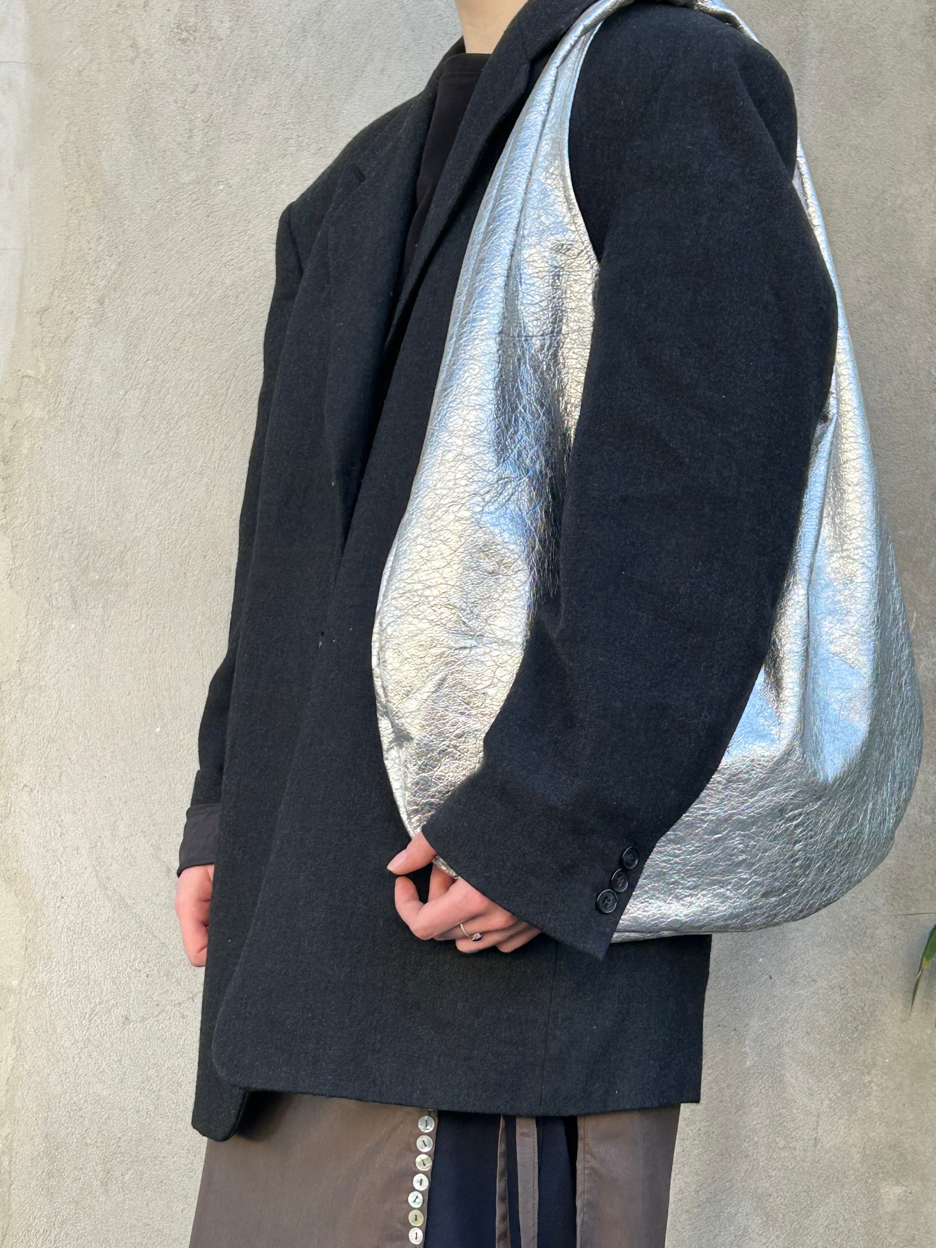 Silver Leather Hobo