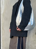 Silver Leather Hobo