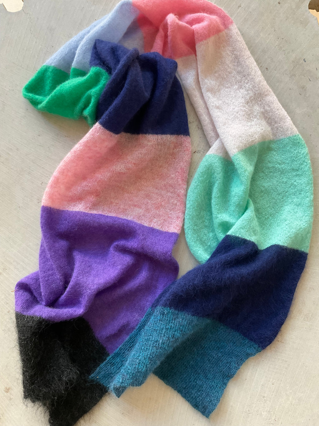 Alpaca Scarf Multicolour Stripes – One of a Kind no 2