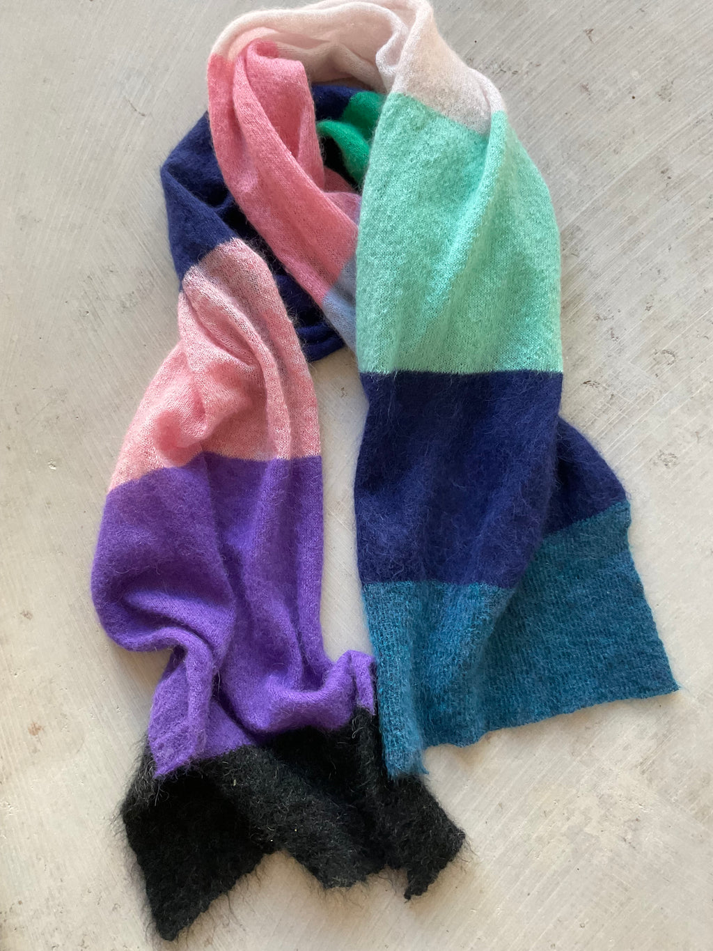 Alpaca Scarf Multicolour Stripes – One of a Kind no 2