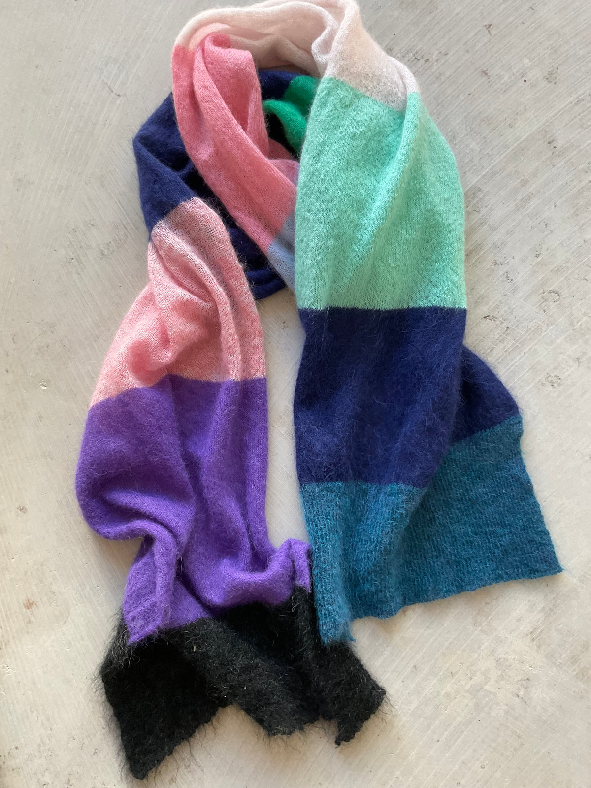Alpaca Scarf Multicolour Stripes – One of a Kind no 2