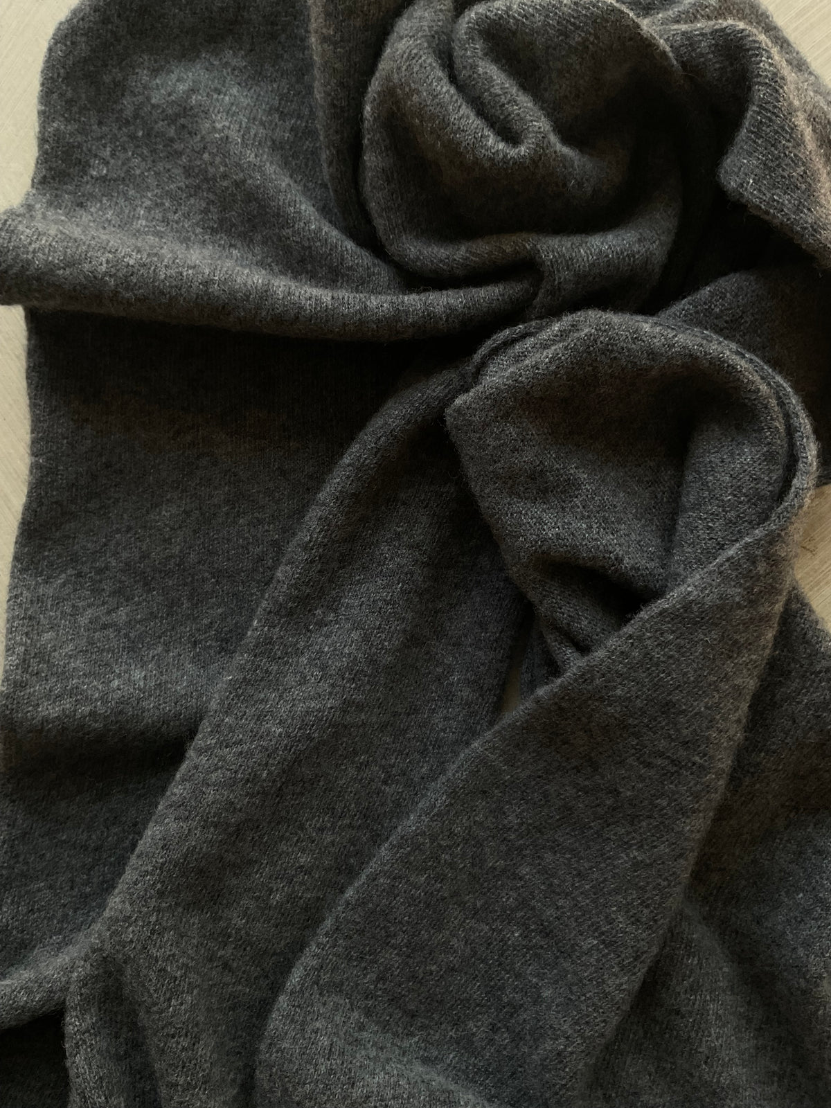 Merino Scarf with Mother-of-Pearl Buttons – Pre-Order GREY