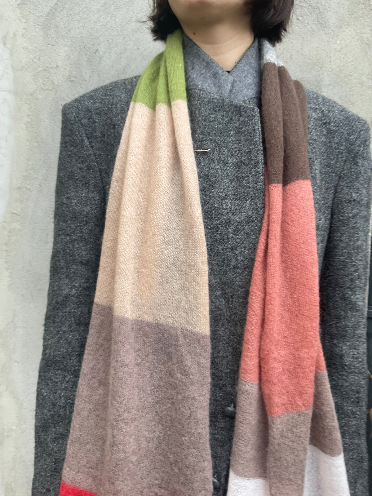 Alpaca Scarf Multicolour Stripes – One of a Kind no 2