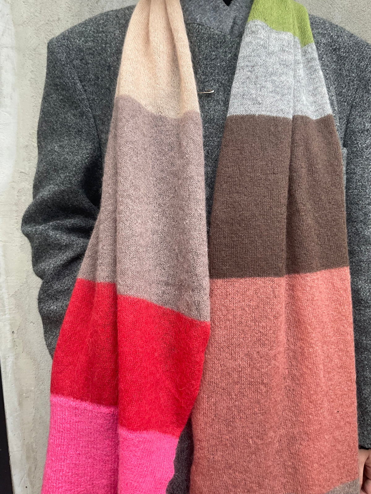 Alpaca Scarf Multicolour Stripes – One of a Kind no 2