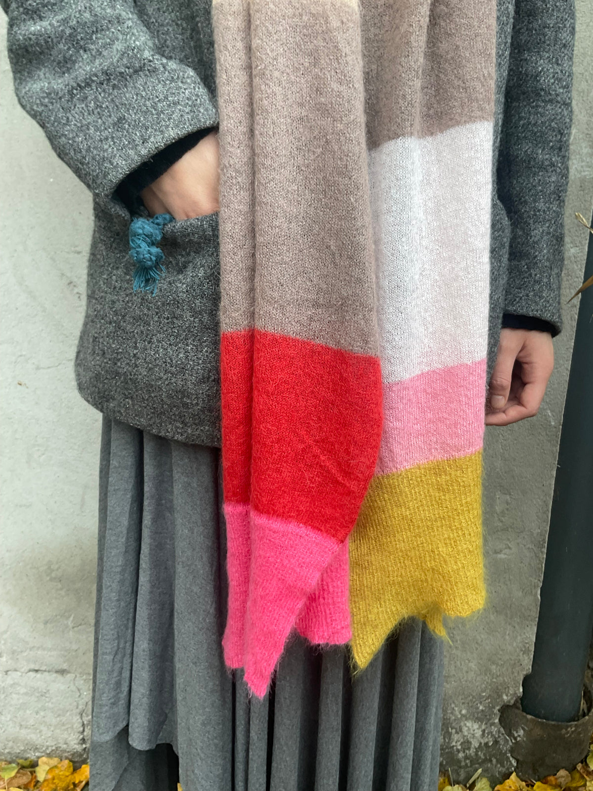 Alpaca Scarf Multicolour Stripes – One of a Kind no 2