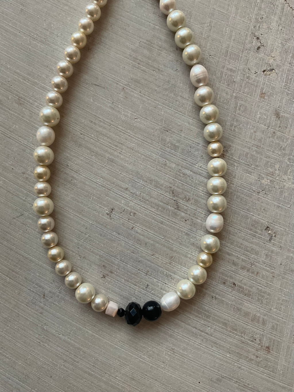 Freshwater Pearl & glass bead Necklace – One of a Kind no 06