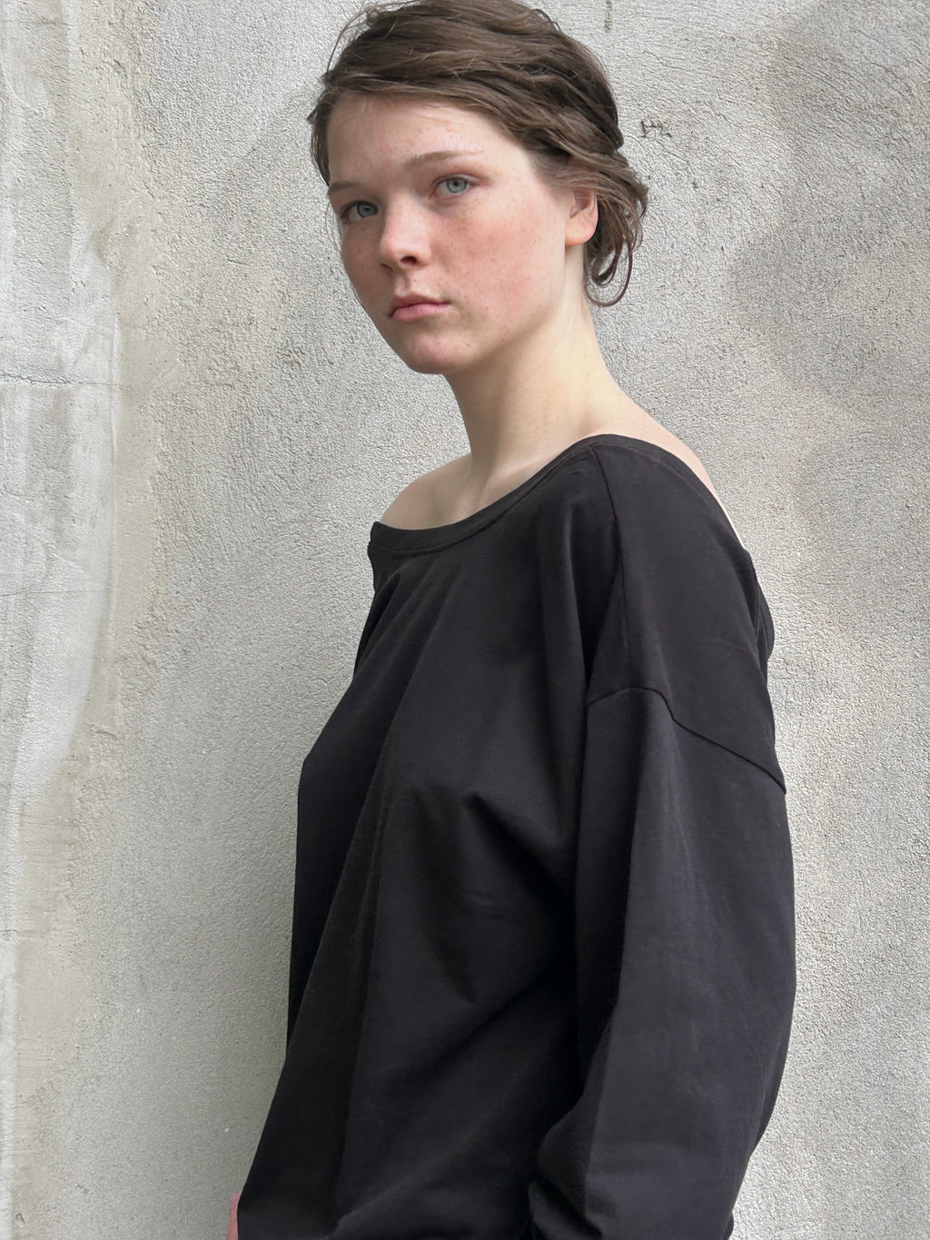 Bella Top — Open Back (Brushed Cotton) black