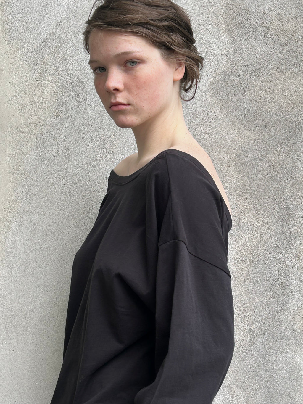 Bella Top — Open Back (Brushed Cotton) black