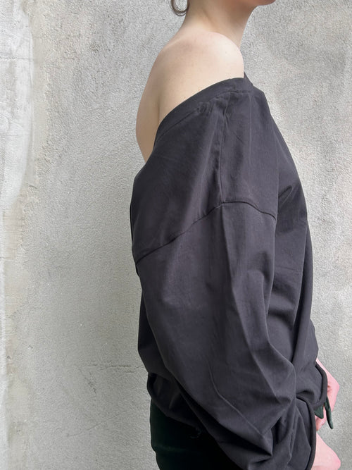Bella Top — Open Back (Brushed Cotton) black