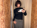 Black Merino Wool Rib Long Sleeve Top Fiona