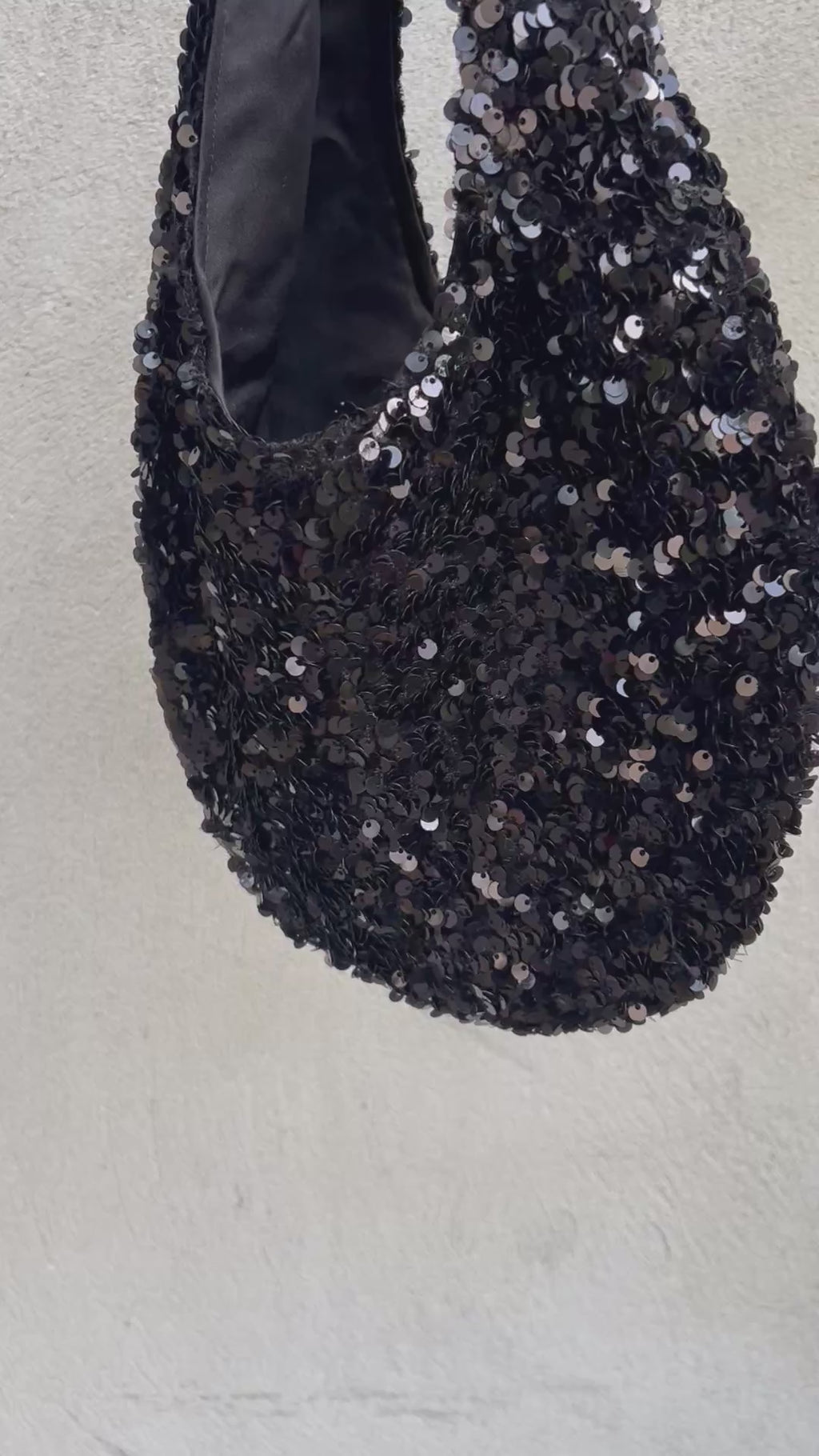 Mini Moonlight Hobo – Velvet Sequin Handbag