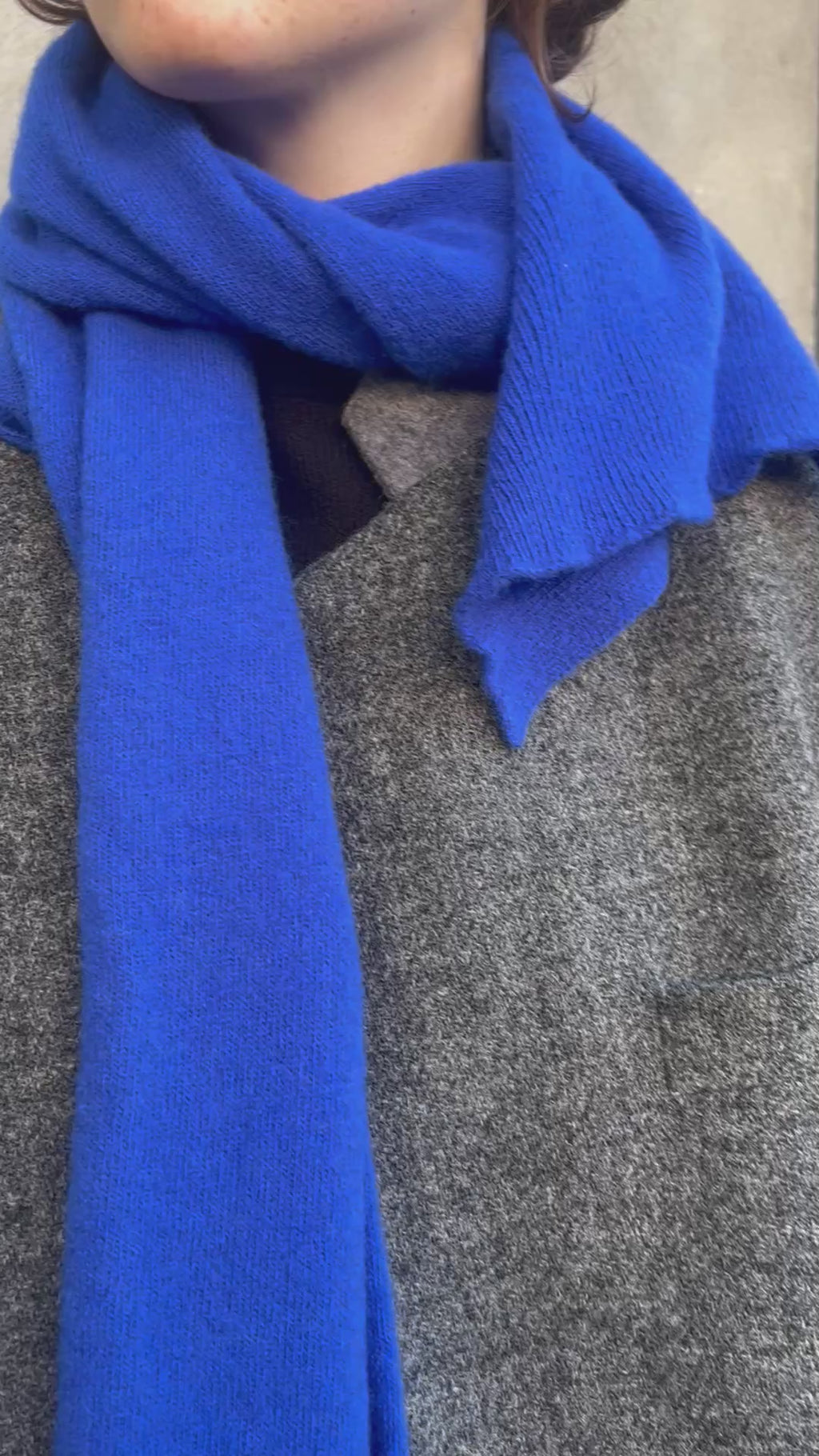 Classic Baby Merino Scarf Cobalt Blue