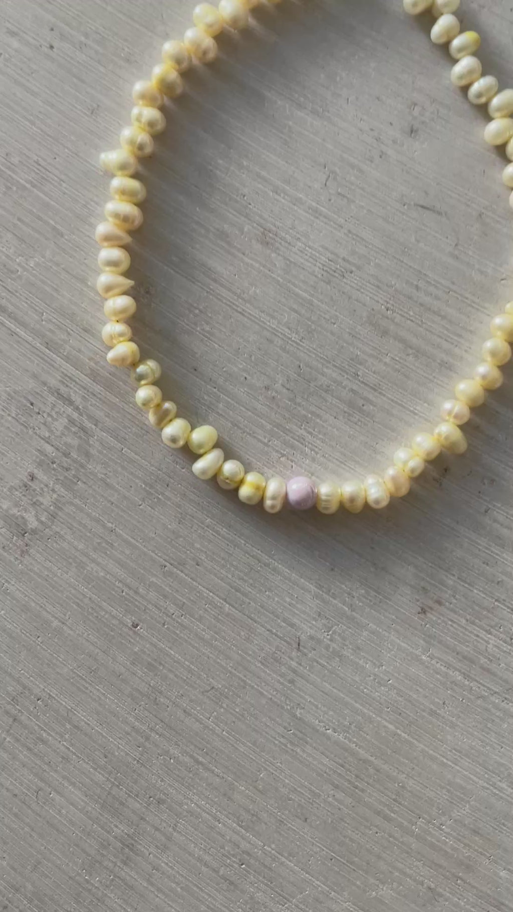 Freshwater Pearl & Pink glass Necklace – One of a Kind