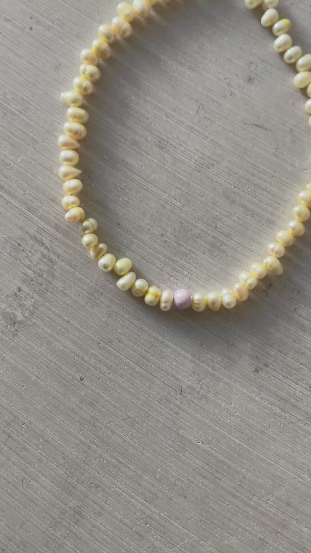 Freshwater Pearl & Pink glass Necklace – One of a Kind