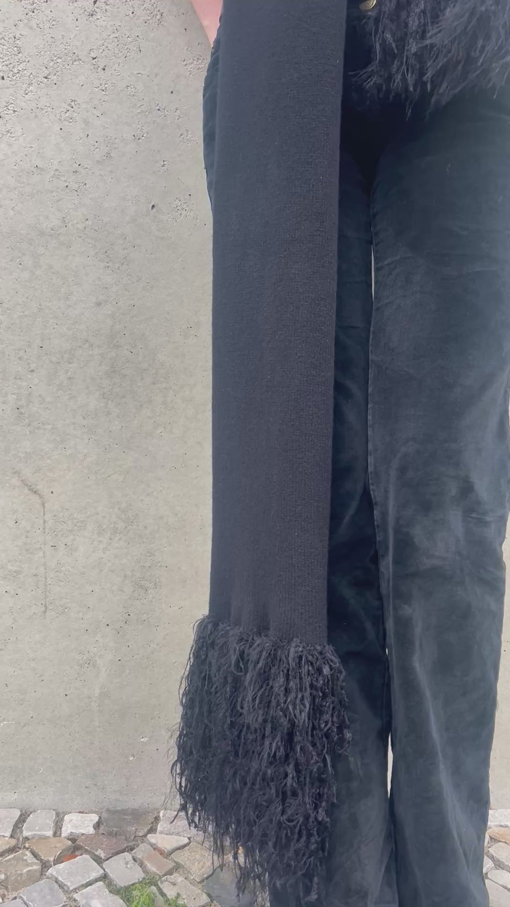 Merino Scarf with Fluffy Fringes – Pre-Order