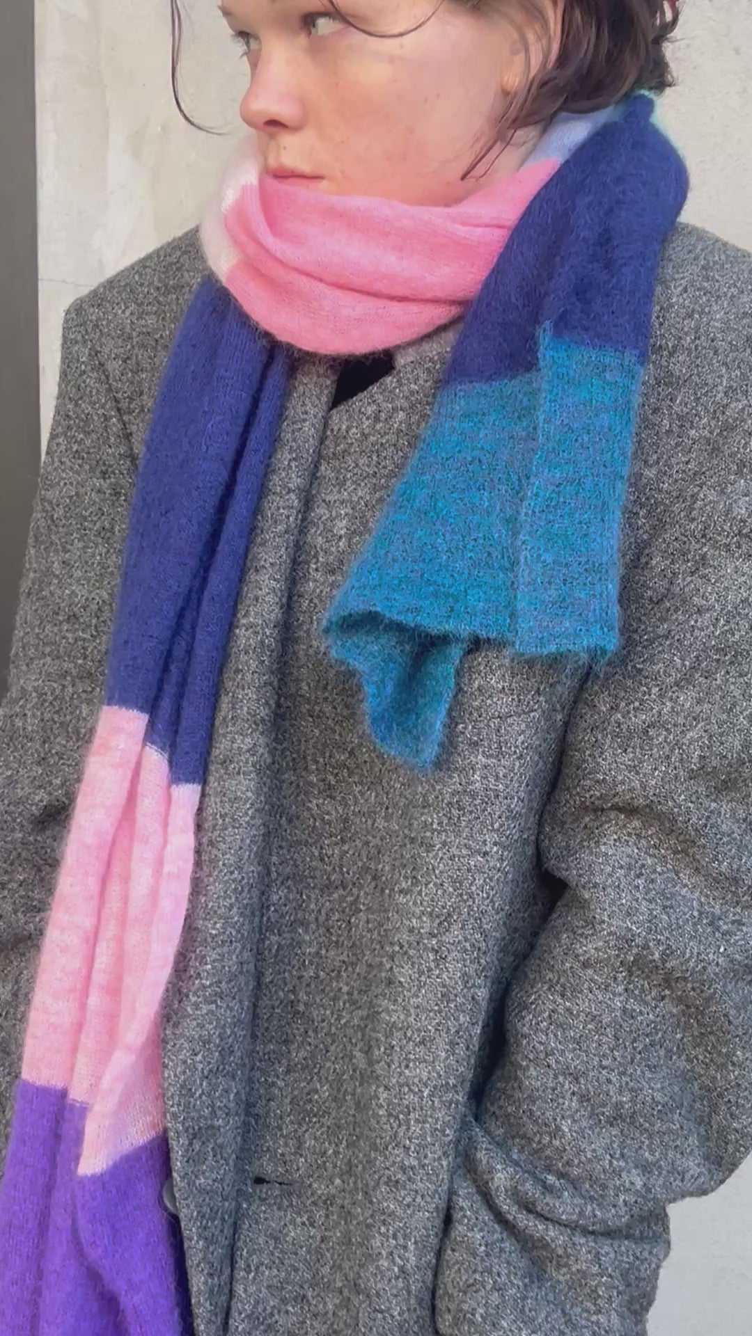 Alpaca Scarf Multicolour Stripes – One of a Kind no 2