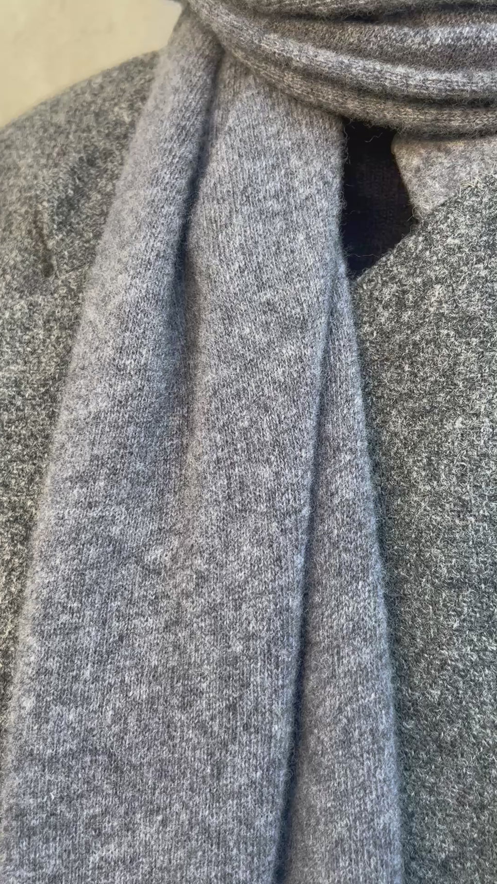 Classic Baby Merino Scarf Grey Scarf